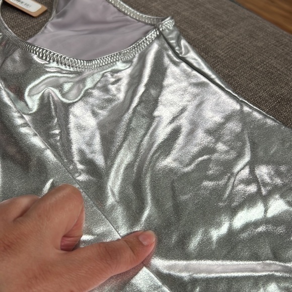 Skims Metallic Swim Cycle Suit - Picture 8 of 8
